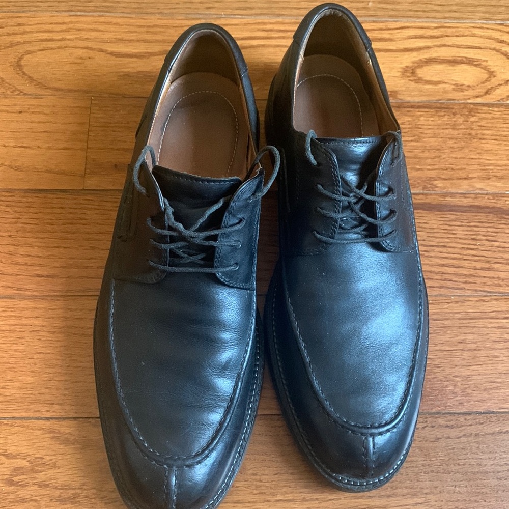 Johnston & Murphy Mens Black dress tie Shoe sz  9.5